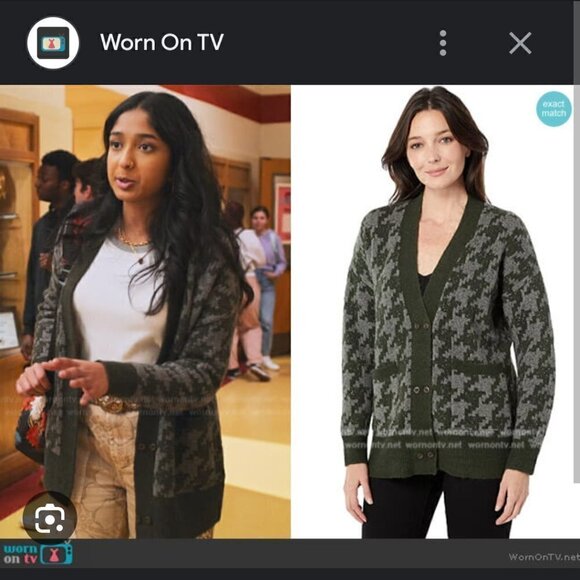 Madewell Grandpa Houndstooth Cardigan Sweater - Picture 3 of 9